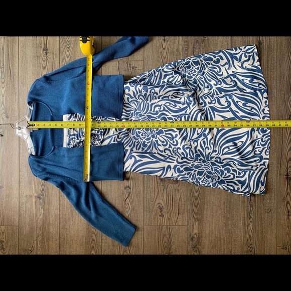 Ann Taylor EUC Strapless Dress, Cardigan Sz 8, M - Picture 5 of 6